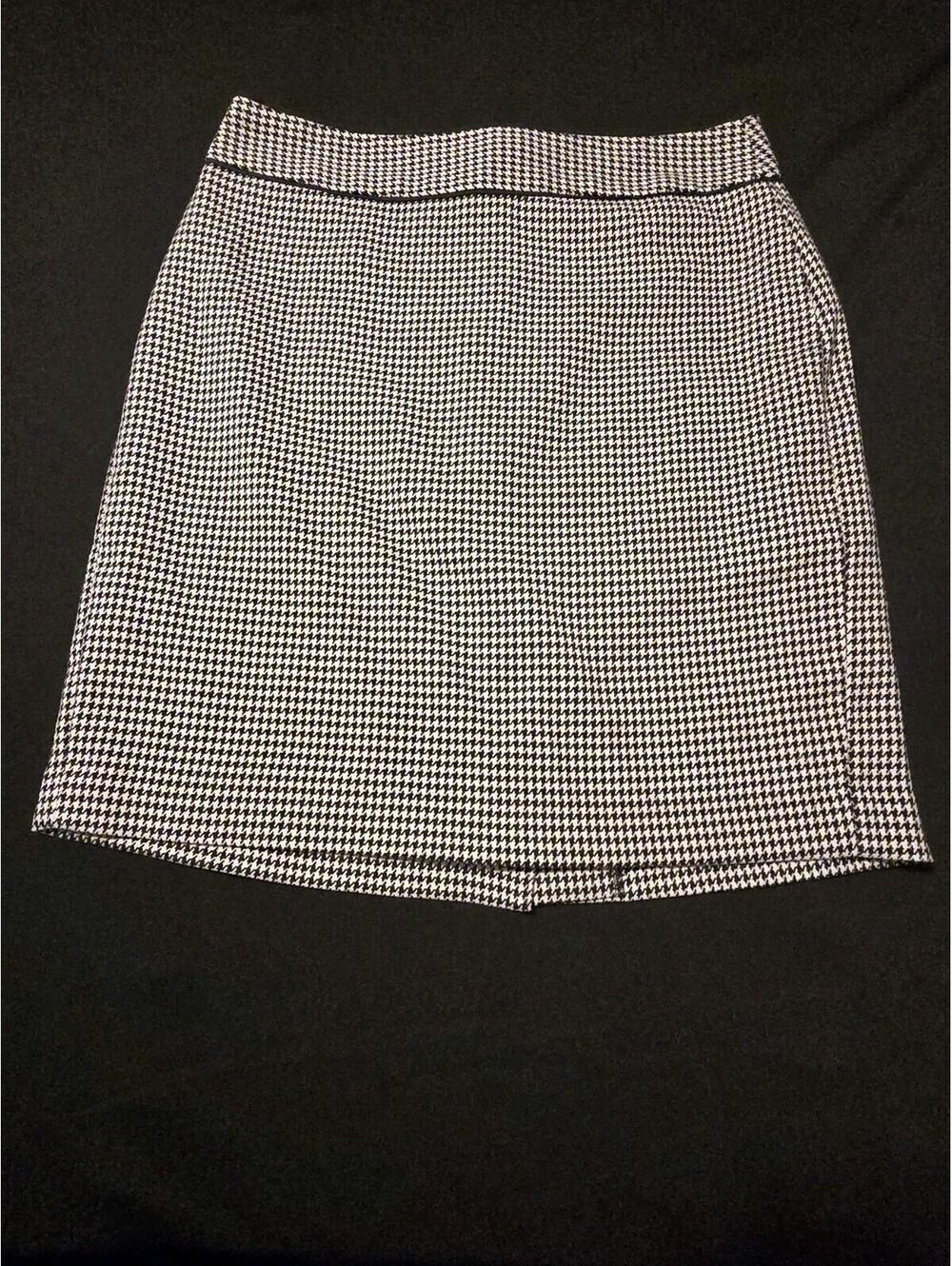 Banana Republic Lined Pencil Skirt Wool Blend Houndstooth Size 6